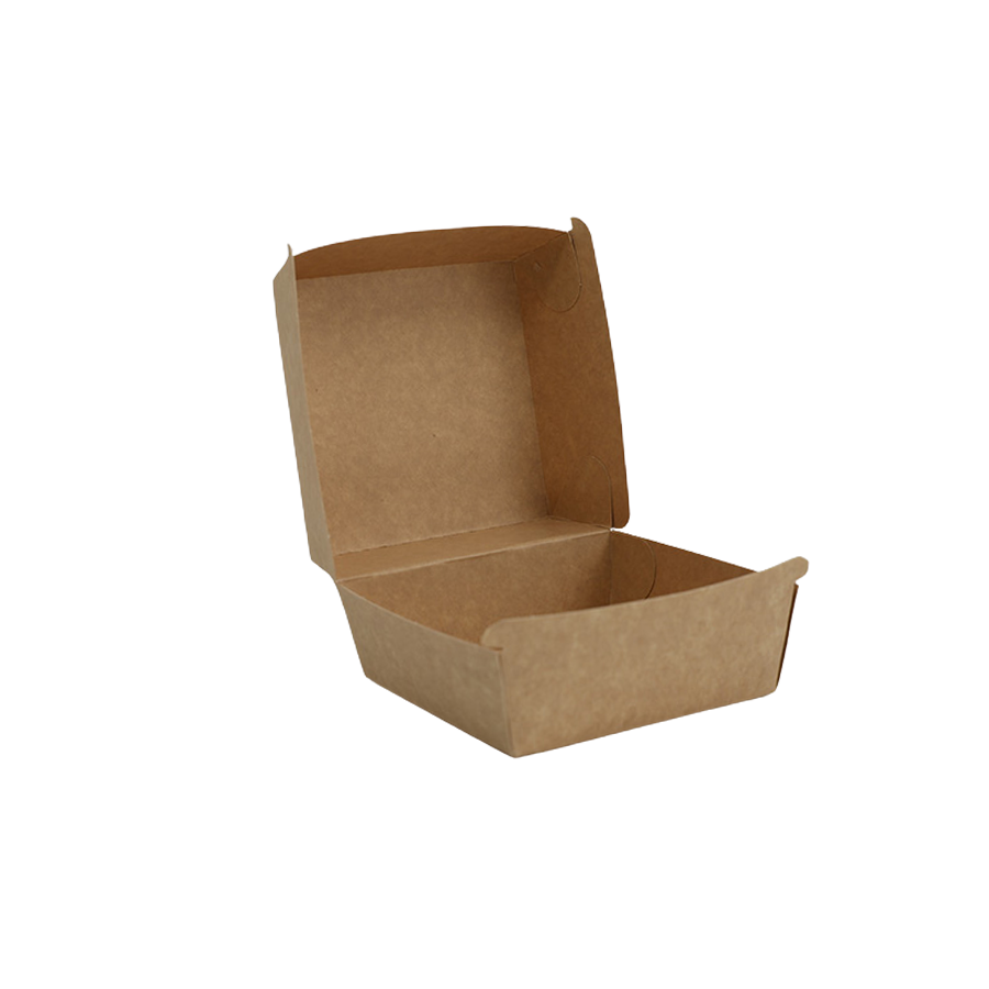 BURGER BOX XL KRAFT PLASTIC FREE